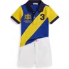 Ralph Lauren Crest Mesh Polo Shirt & Short Set In Multi