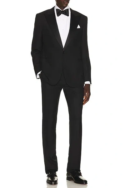 Ralph Lauren Barathea Suit In Black