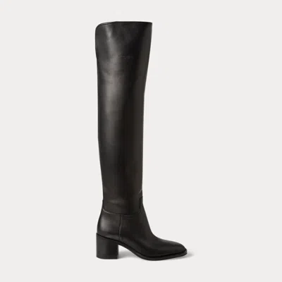 Ralph Lauren Barnet 55 Mm Calfskin Boot In Black