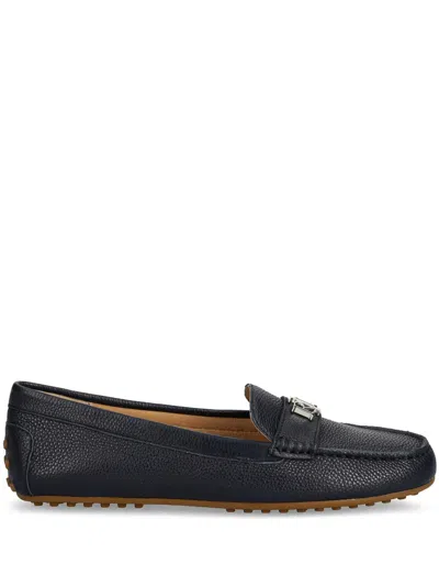 Ralph Lauren Barnsbury Leather Driving Shoes In Blau