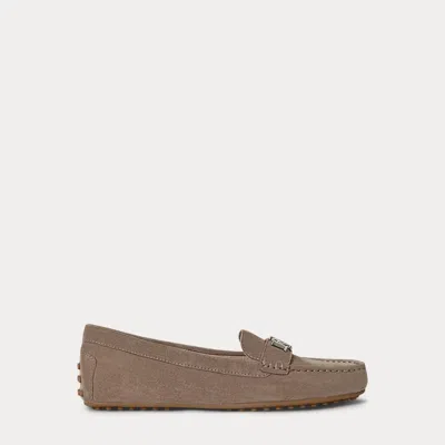 Ralph Lauren Barnsbury Suede Loafer In Brown