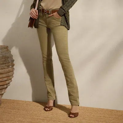 Ralph Lauren Barrett Slim Denim Jean In Dusty Sage In Green