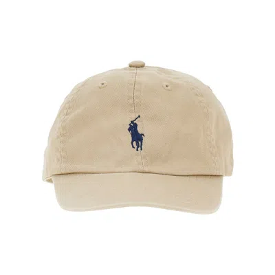 Ralph Lauren Baseball Cap With Logo Embroidery Kids In Neutral