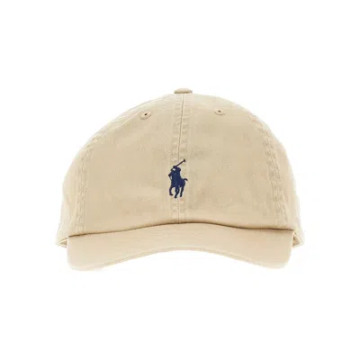 Ralph Lauren Baseball Hat With Logo Embroidery Kids In Brown