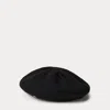 Ralph Lauren Basket-knit Beret In Black