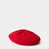 Ralph Lauren Basket-knit Beret In Red