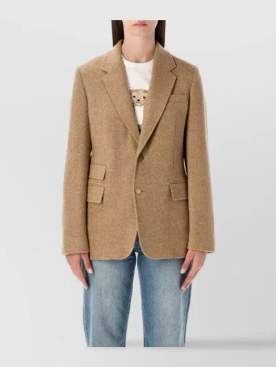 RALPH LAUREN BASKET WEAVE TWEED BLAZER