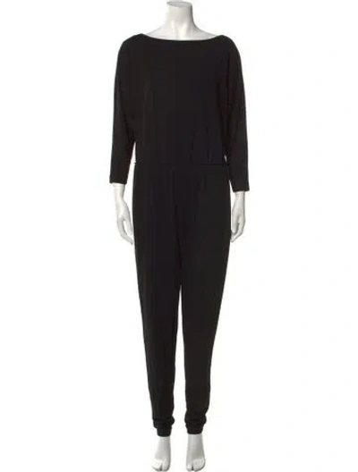 Pre-owned Ralph Lauren Bateau Neckline Jumpsuit In Black