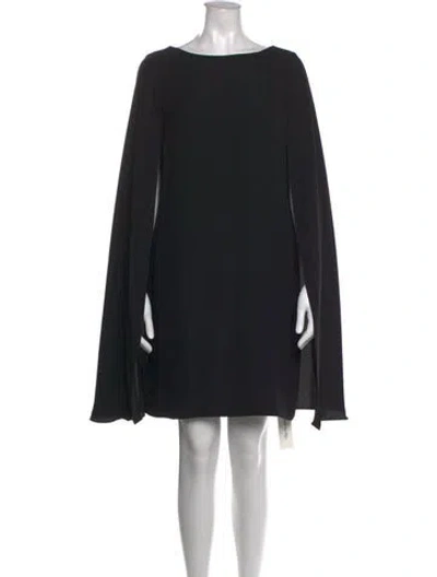 Pre-owned Ralph Lauren Bateau Neckline Mini Dress In Black