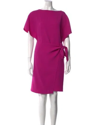 Pre-owned Ralph Lauren Bateau Neckline Mini Dress In Purple