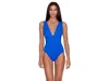 Ralph Lauren Beach Club Solids One-piece Women's 6 Blue Swimsuit Erk573 In Blue
