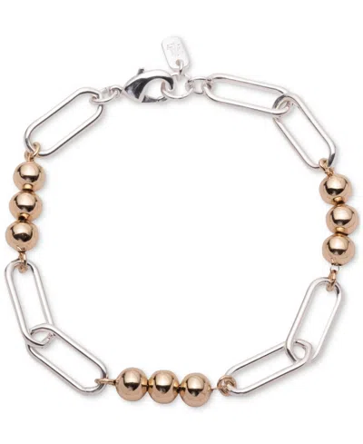 Ralph Lauren Beaded Link Flex Bracelet In Ttone