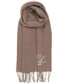 Ralph Lauren Beaded Logo Scarf In Brown