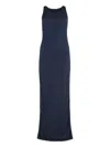 Ralph Lauren Maxikleid Mit Perlen In Blau