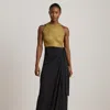 Ralph Lauren Women's Beaded Mesh & Jersey Tie-front Gown In Black