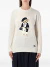 Ralph Lauren Polo Bear Cashmere Knit Sweater In Multi