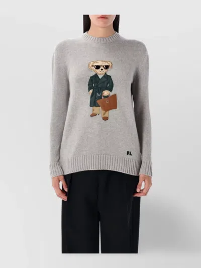 Ralph Lauren Bear Graphic Knitwear Ribbed Finish