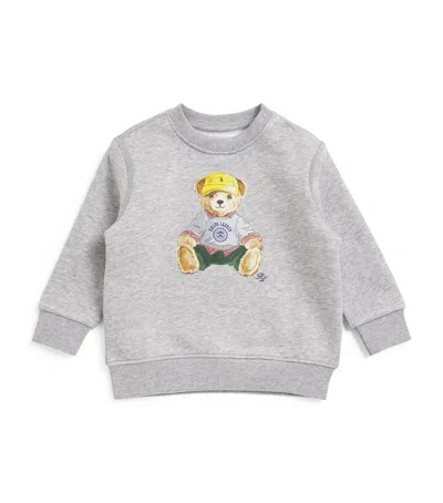 Ralph Lauren Kids' Bear Graphic Sweatshirt In Gray
