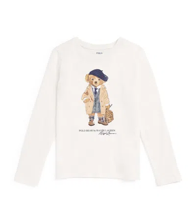 Ralph Lauren Kids' Bear Graphic T-shirt In White