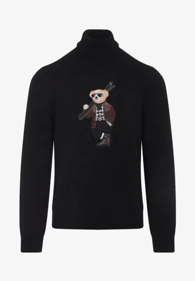 RALPH LAUREN BEAR HIGH-NECK SWEATER