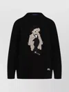 Ralph Lauren Bear Motif Cashmere Pullover With Front Design
