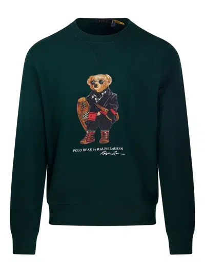 Ralph Lauren Bear-motif Sweatshirt In Green