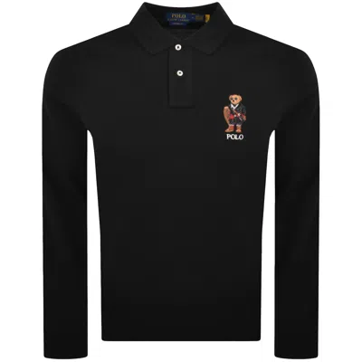 Ralph Lauren Classic Fit Polo Bear Mesh Polo Shirt In Black