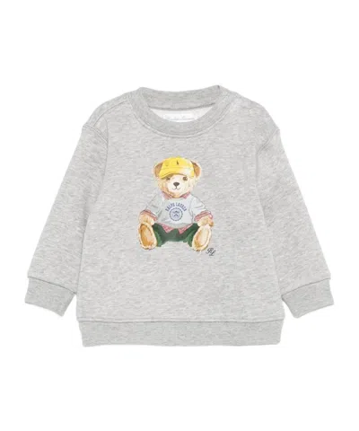 Ralph Lauren Bear-print Sweatshirt In Gray