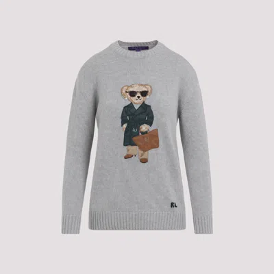 Ralph Lauren Bear Pullover In Gray