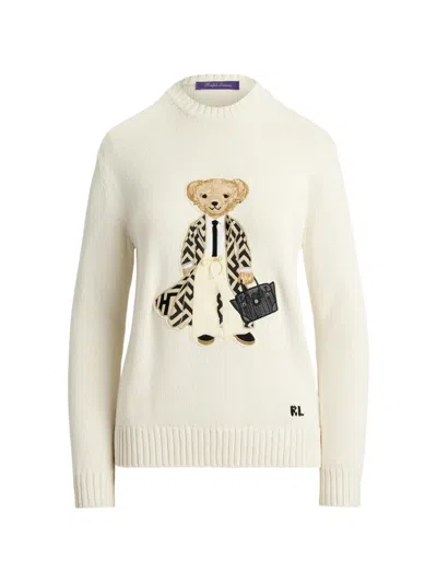 Ralph Lauren Bear-appliqué Sweater In Neutral