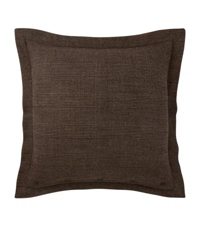 Ralph Lauren Beaumont Square Cushion Cover In Brown