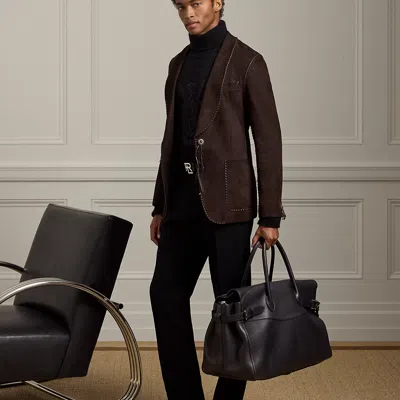 Ralph Lauren Bedford Calfskin Duffel In Black
