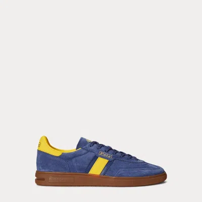 Ralph Lauren Bedford Suede Sneaker In Animal Print