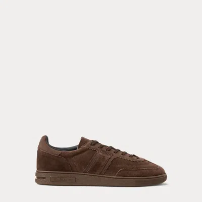 Ralph Lauren Bedford Suede Sneaker In Brown