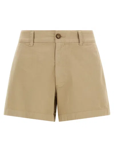 Ralph Lauren Beige Cotton Chino Shorts In Brown