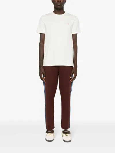 Ralph Lauren Beige Crewneck Logo T-shirt In White