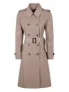 Ralph Lauren Beige Double-breasted Coat In Brown