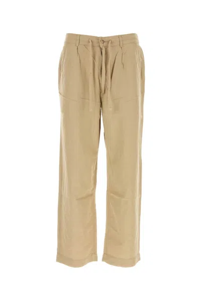Ralph Lauren Beige Linen-blend Trousers