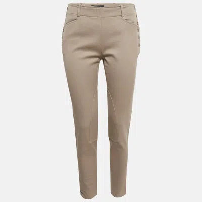 Pre-owned Polo Ralph Lauren Beige Stretch Knit Patton Jodphur Pants S