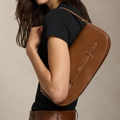 Polo Ralph Lauren Bellport Leather Long-flap Clutch In Cuoio In Brown