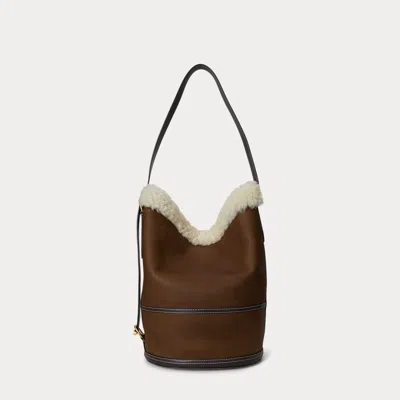 Ralph Lauren Bellport Shearling Sling Bucket Bag