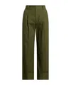 Ralph Lauren Belt Loops Slacks In Olive Grove
