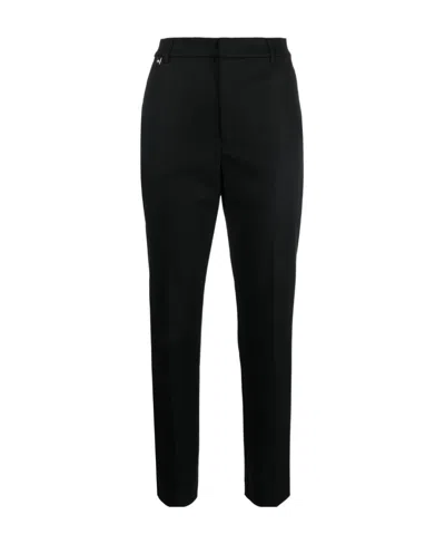 Polo Ralph Lauren Belt Ring Logo Casual Pants In Black