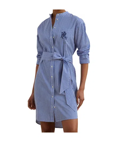 RALPH LAUREN BELTED BROADCLOTH SHIRTDRESS