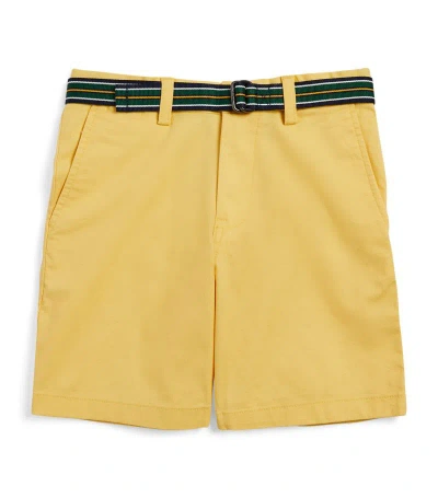 Ralph Lauren Kids' Belted Chino Shorts (2-7 Years) In Yellow