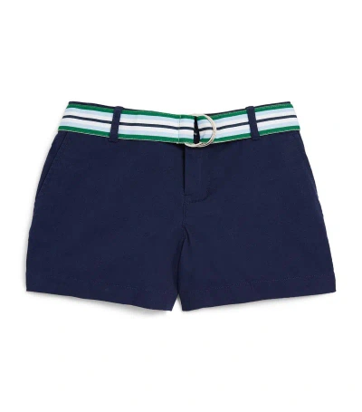 Ralph Lauren Kids' Belted Chino Shorts (7-16 Years) In Navy