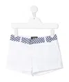 Polo Ralph Lauren Belted Cotton-blend Shorts In White