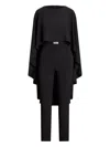 Ralph Lauren Belted Crew-neck Jumpsuit In Black