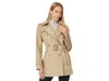 Ralph Lauren Belted Db W Pu Trim30 Coat Womensbirch Tan Cotton Buu1093 In Neutral