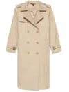Ralph Lauren Belted Double Breasted W Ns44 Lined Coat In Nude